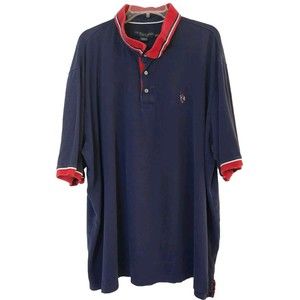 US POLO ASSN Men's 4XL Short Sleeve Blue Polo Shirt 100% Cotton